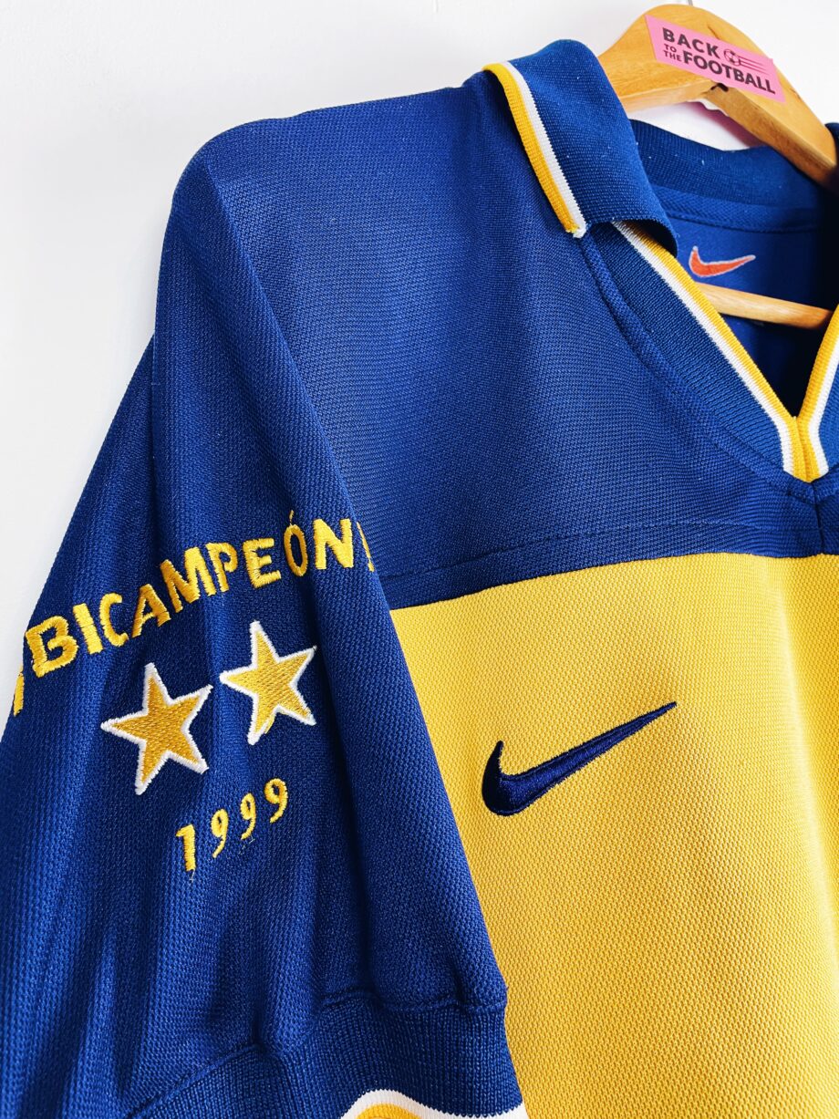 Maillot vintage domicile du Boca Juniors 1998/1999 spécial Bicampeónes