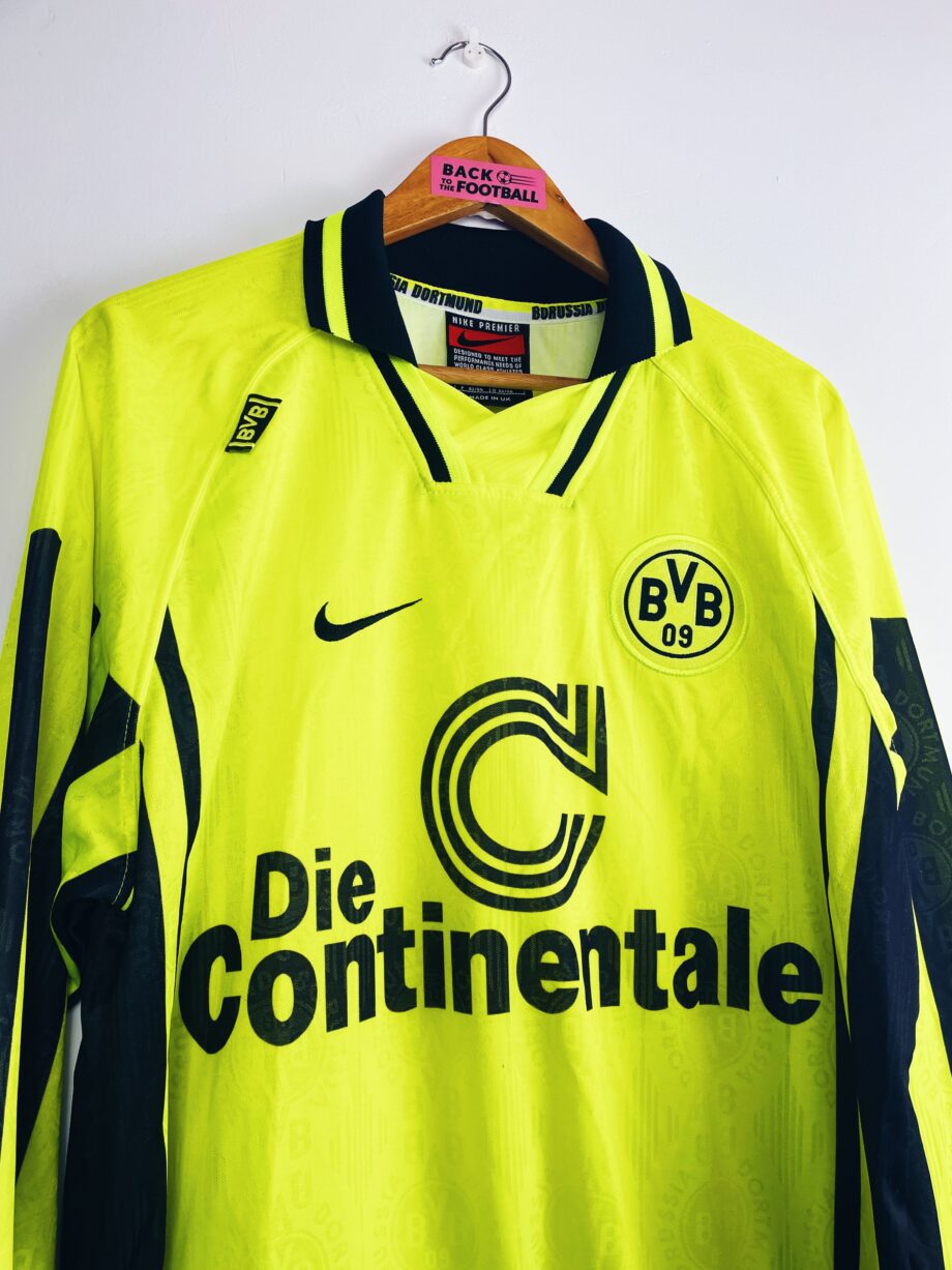 maillot vintage domicile du Borussia Dortmund 1996/1997 manches longues