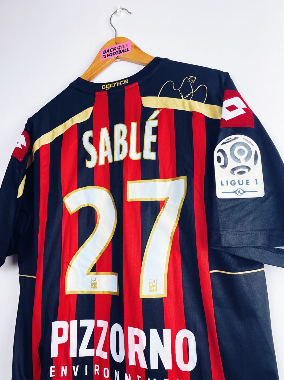 maillot vintage domicile de l'OGC Nice 2010/2011 préparé (match issue) pour Sablé