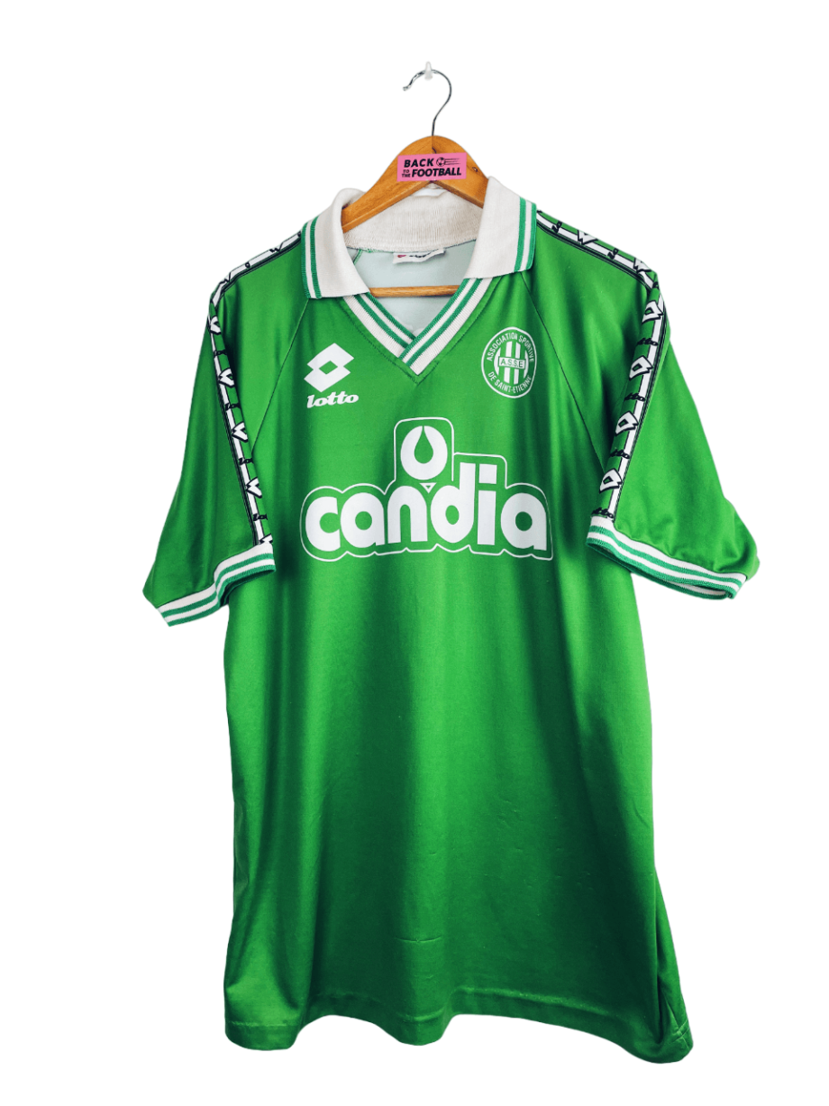 maillot vintage domicile de l'AS Saint-Etienne 1995/1996 issu du stock pro de la réserve