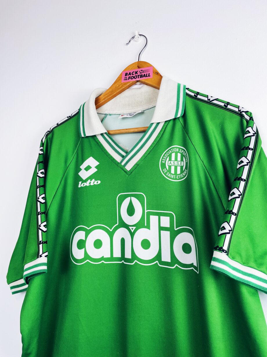 maillot vintage domicile de l'AS Saint-Etienne 1995/1996 issu du stock pro de la réserve