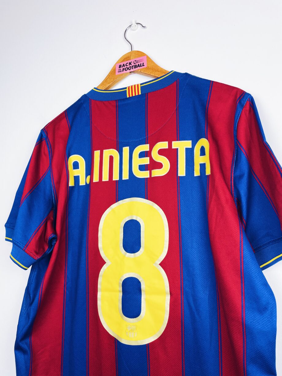 maillot vintage de Barcelone 2009/2010 domicile floqué Iniesta #8