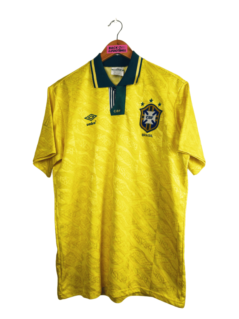 Maillot de foot Bresil Vintage 1993 1994 domicile jaune - Maxikits Foot