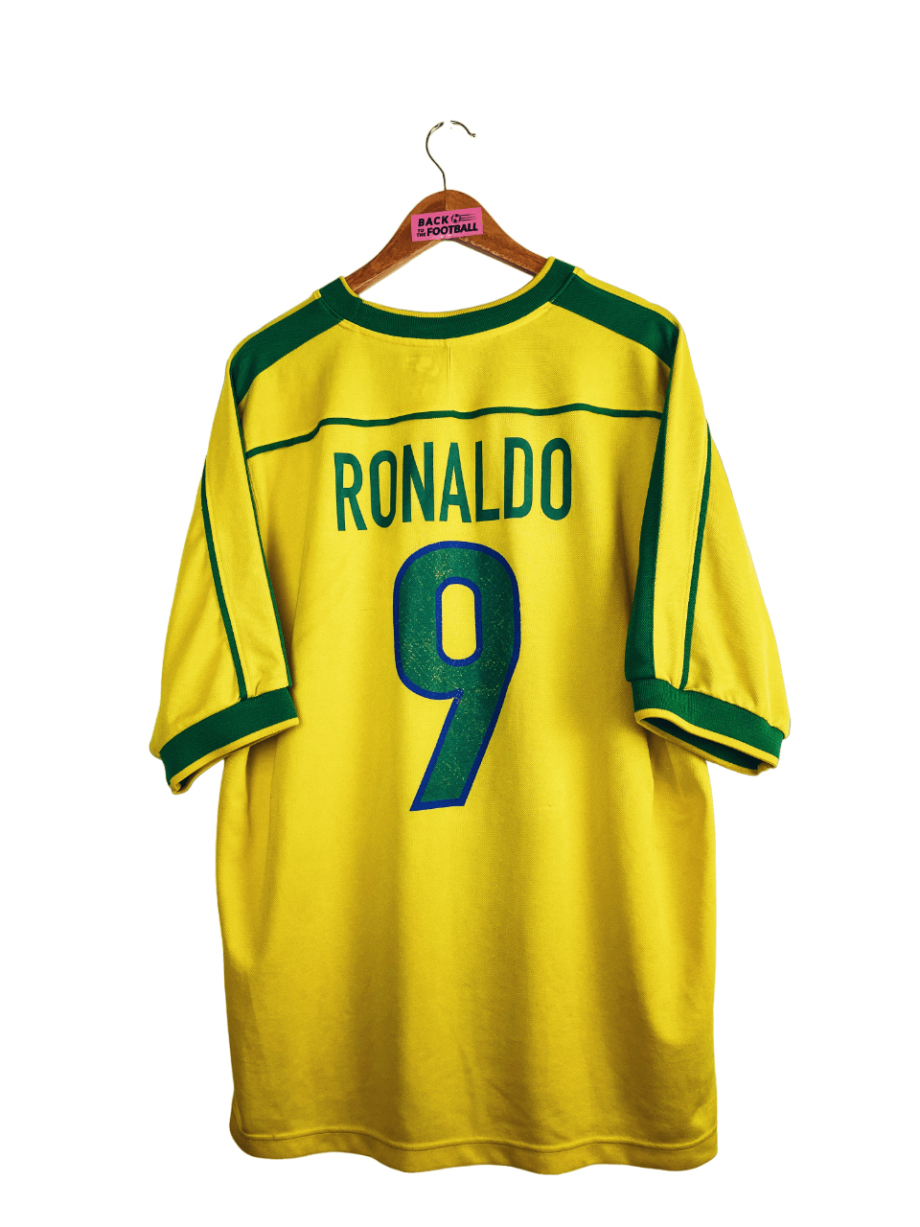 maillot vintage du Brésil 1998 floqué Ronaldo