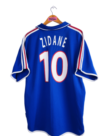 maillot vintage de l'équipe de France 2000 domicile floqué Zidane