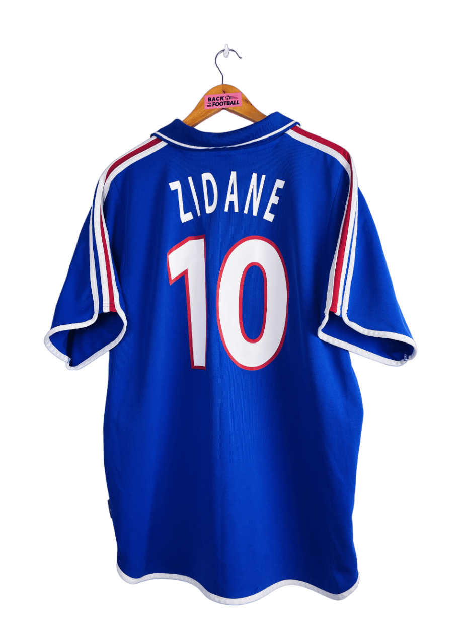 maillot vintage de l'équipe de France 2000 domicile floqué Zidane