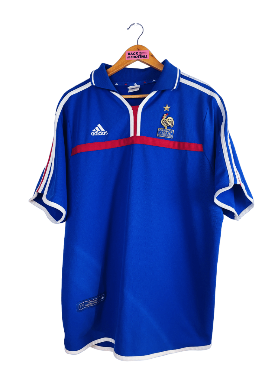 maillot vintage de l'équipe de France 2000 domicile floqué Zidane