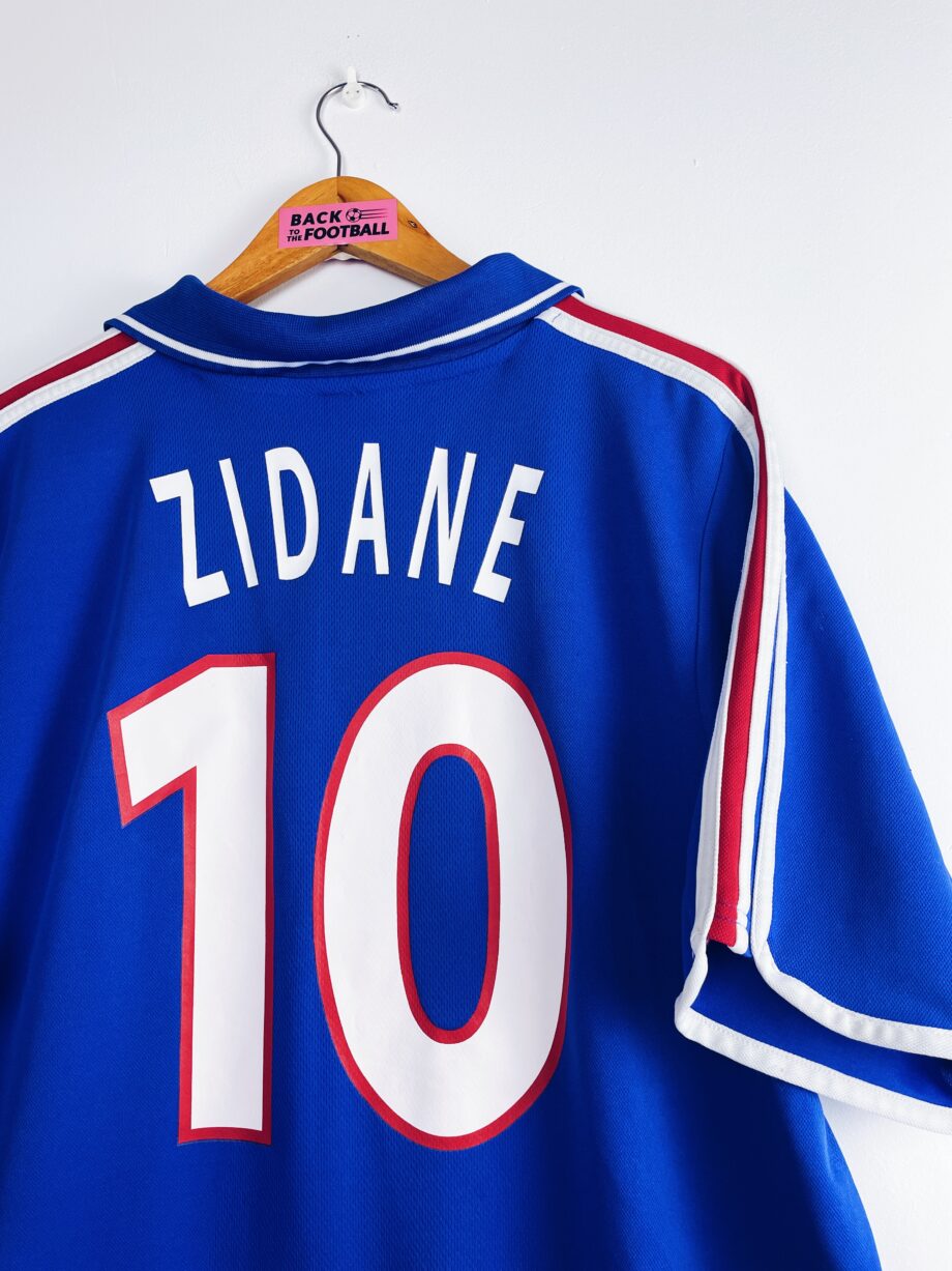 maillot vintage de l'équipe de France 2000 domicile floqué Zidane