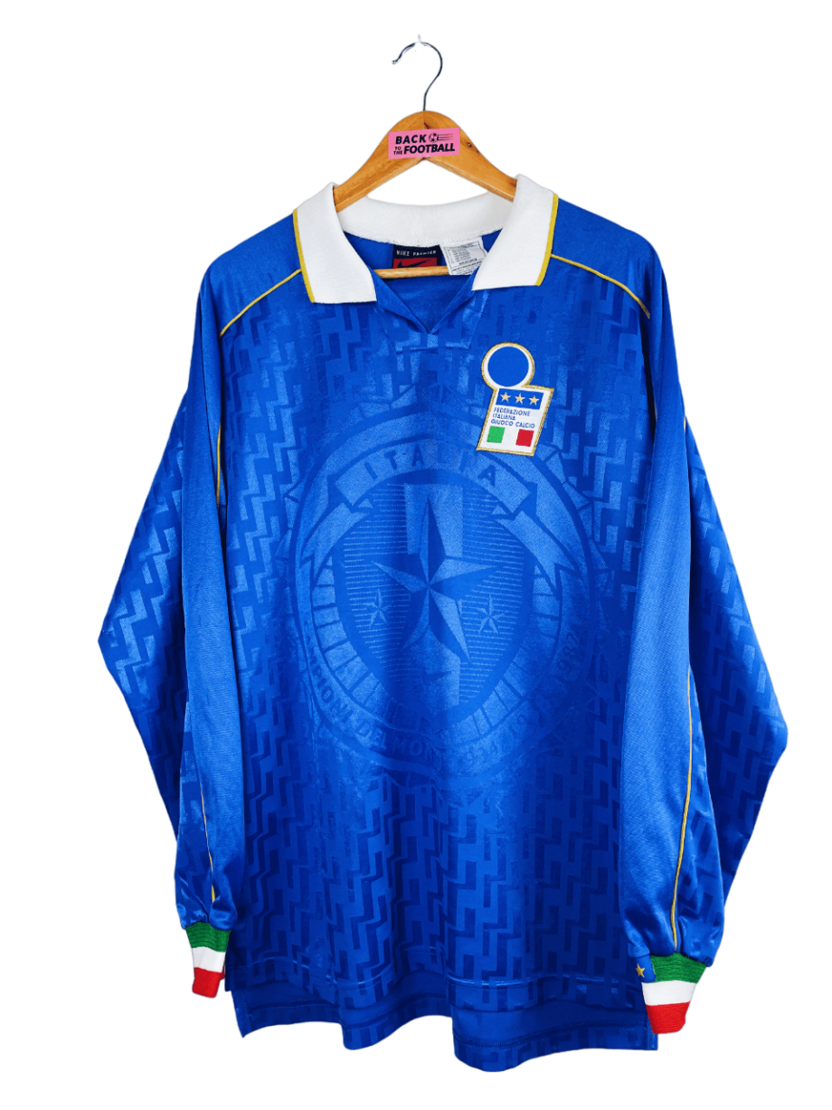 maillot vintage de l'Italie 1995 domicile préparé (match issue)
