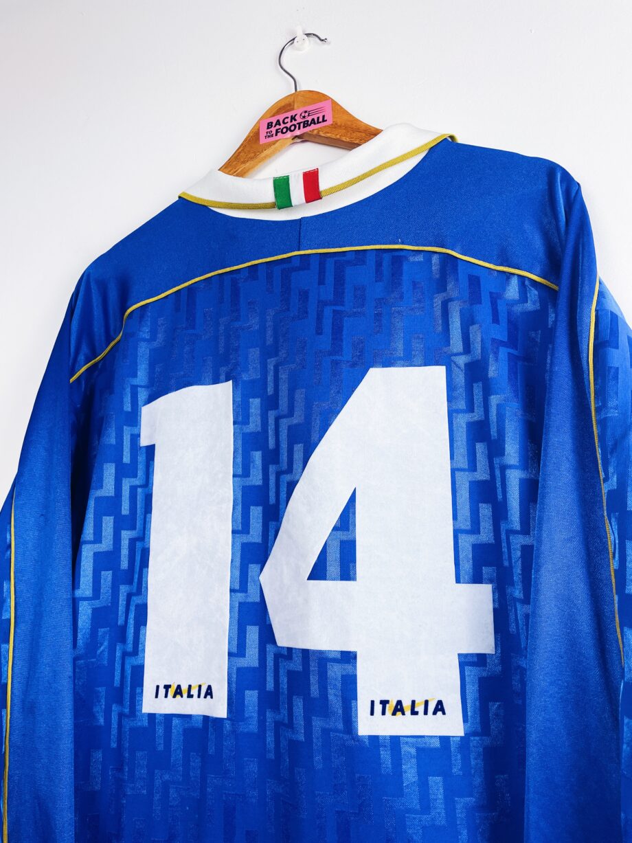 maillot vintage de l'Italie 1995 domicile préparé (match issue)