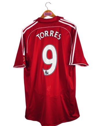 maillot vintage de Liverpool 2006/2008 domicile floqué Torres #9