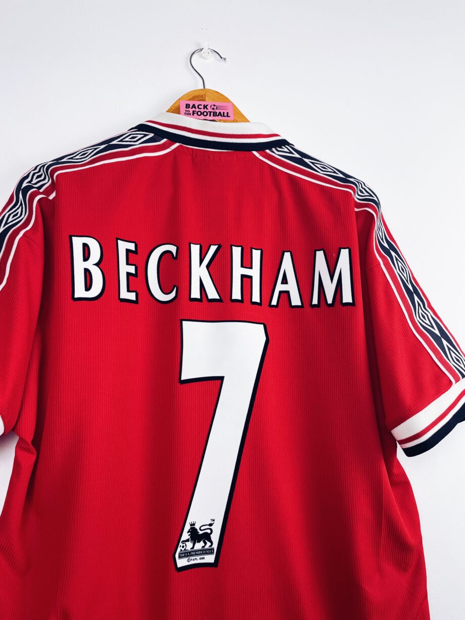 maillot vintage de Manchester United 1998/2000 domicile floqué Beckham