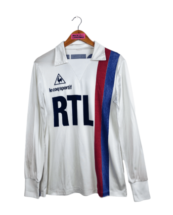 maillot vintage du PSG 1982/1984 domicile préparé (match issue) ou porté (match worn) par le numéro 8