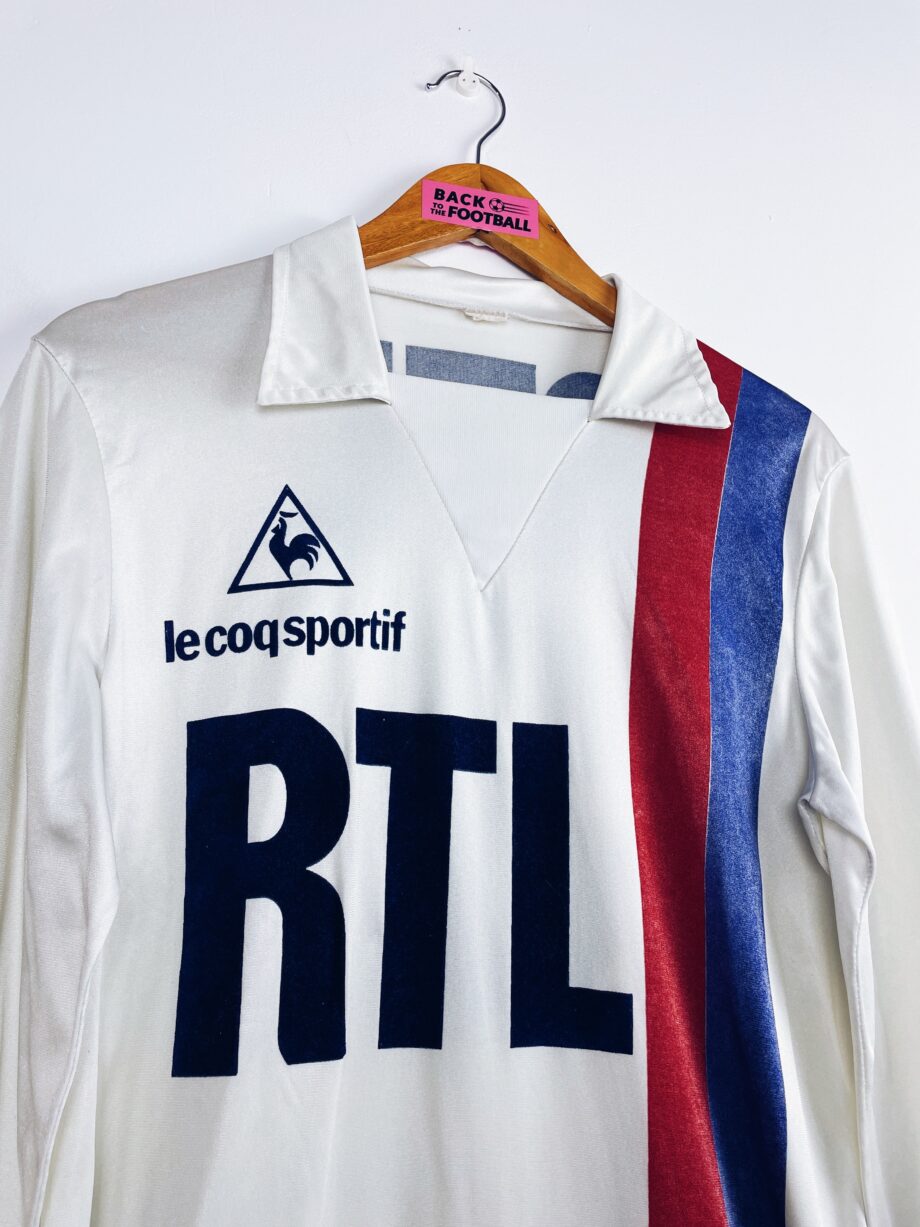 maillot vintage du PSG 1982/1984 domicile préparé (match issue) ou porté (match worn) par le numéro 8