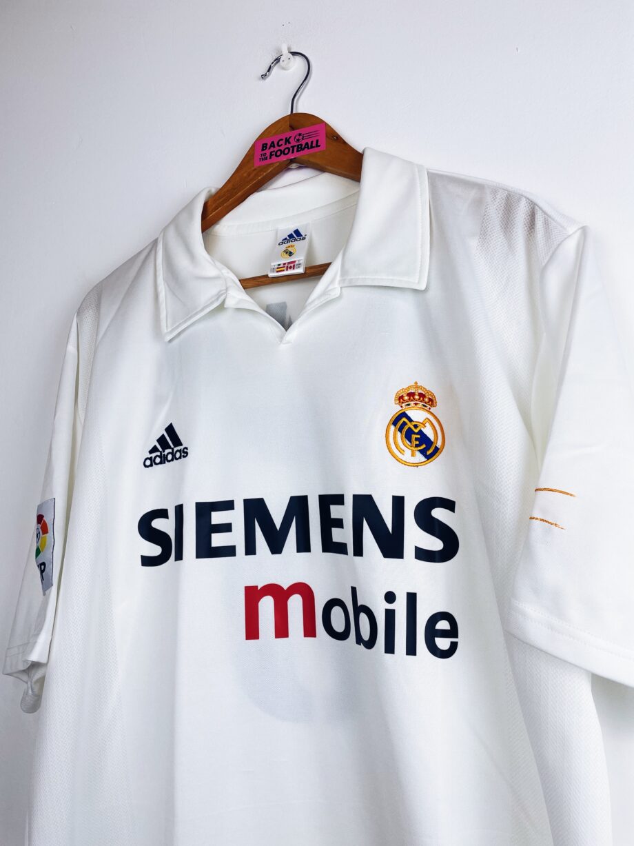 maillot vintage domicile du Real Madrid 2002/2003 centenaire floqué Zidane #5