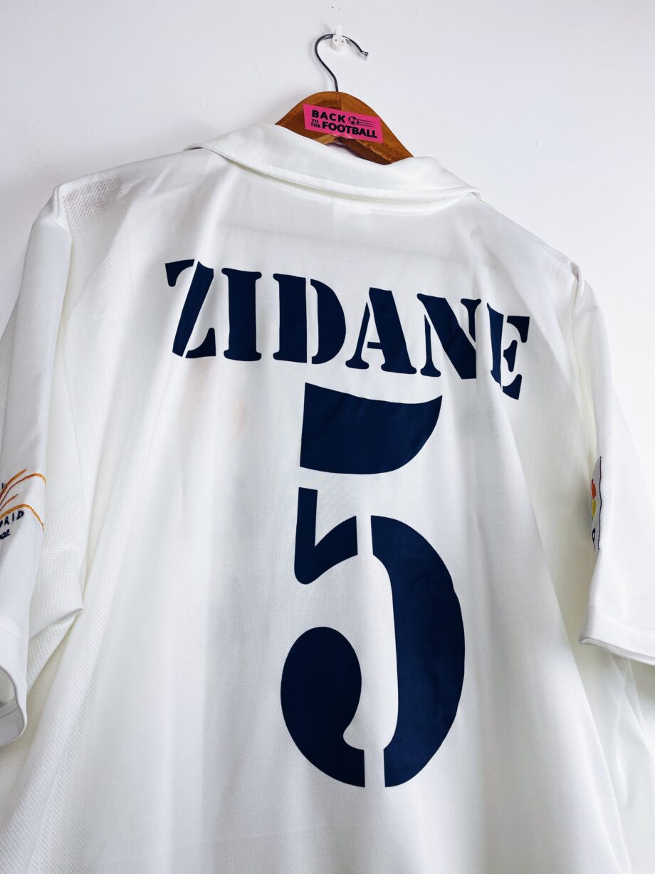 maillot vintage domicile du Real Madrid 2002/2003 centenaire floqué Zidane #5