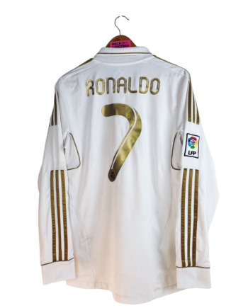 maillot vintage du Real Madrid 2011/2012 domicile floqué Ronaldo #7 manches longues