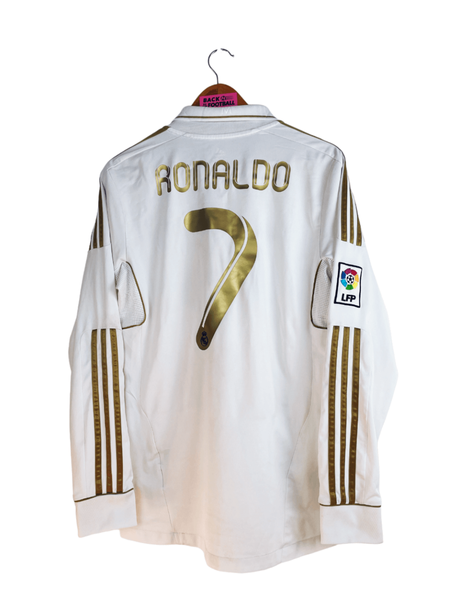 maillot vintage du Real Madrid 2011/2012 domicile floqué Ronaldo #7 manches longues