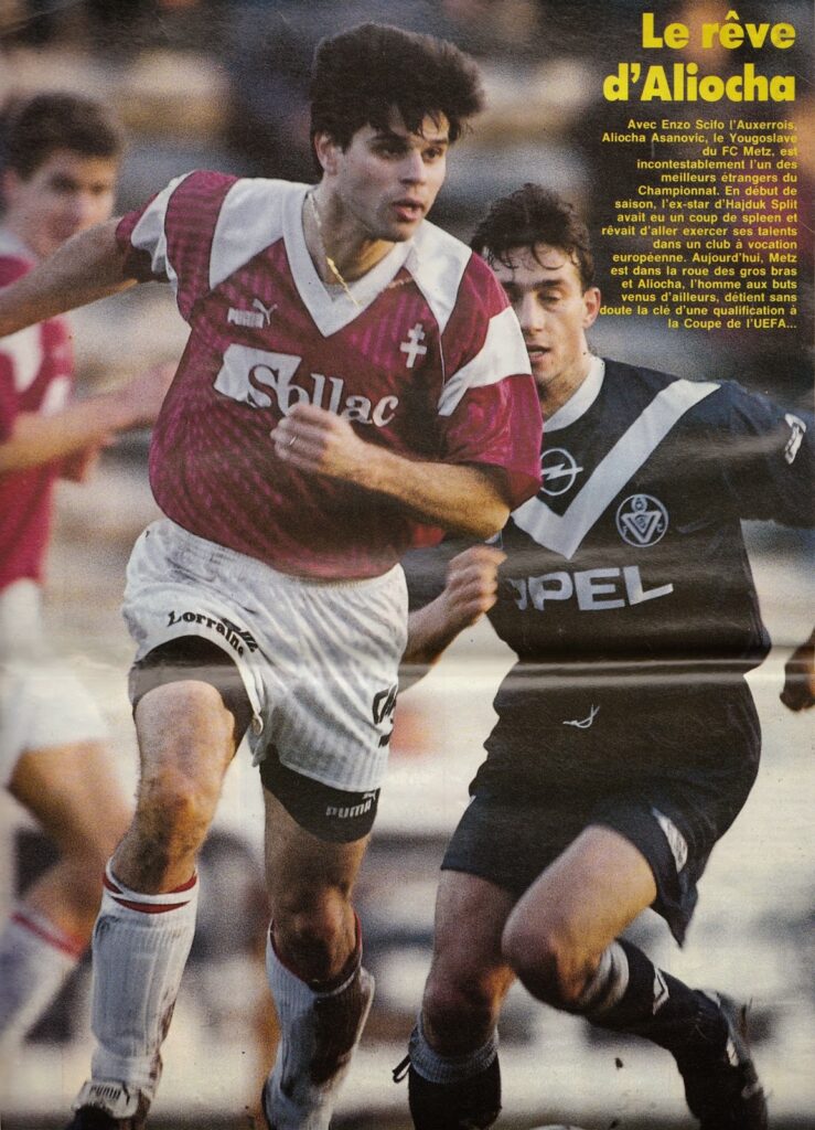 maillot vintage du FC Metz 1991/1992 domicile