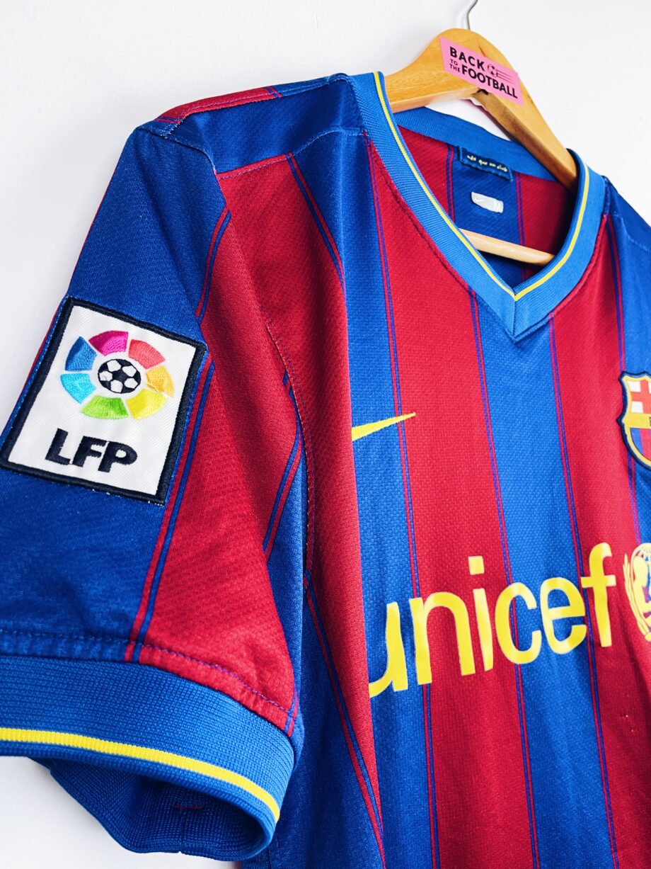 maillot vintage du FC Barcelone 2009/2010 domicile floqué Piqué