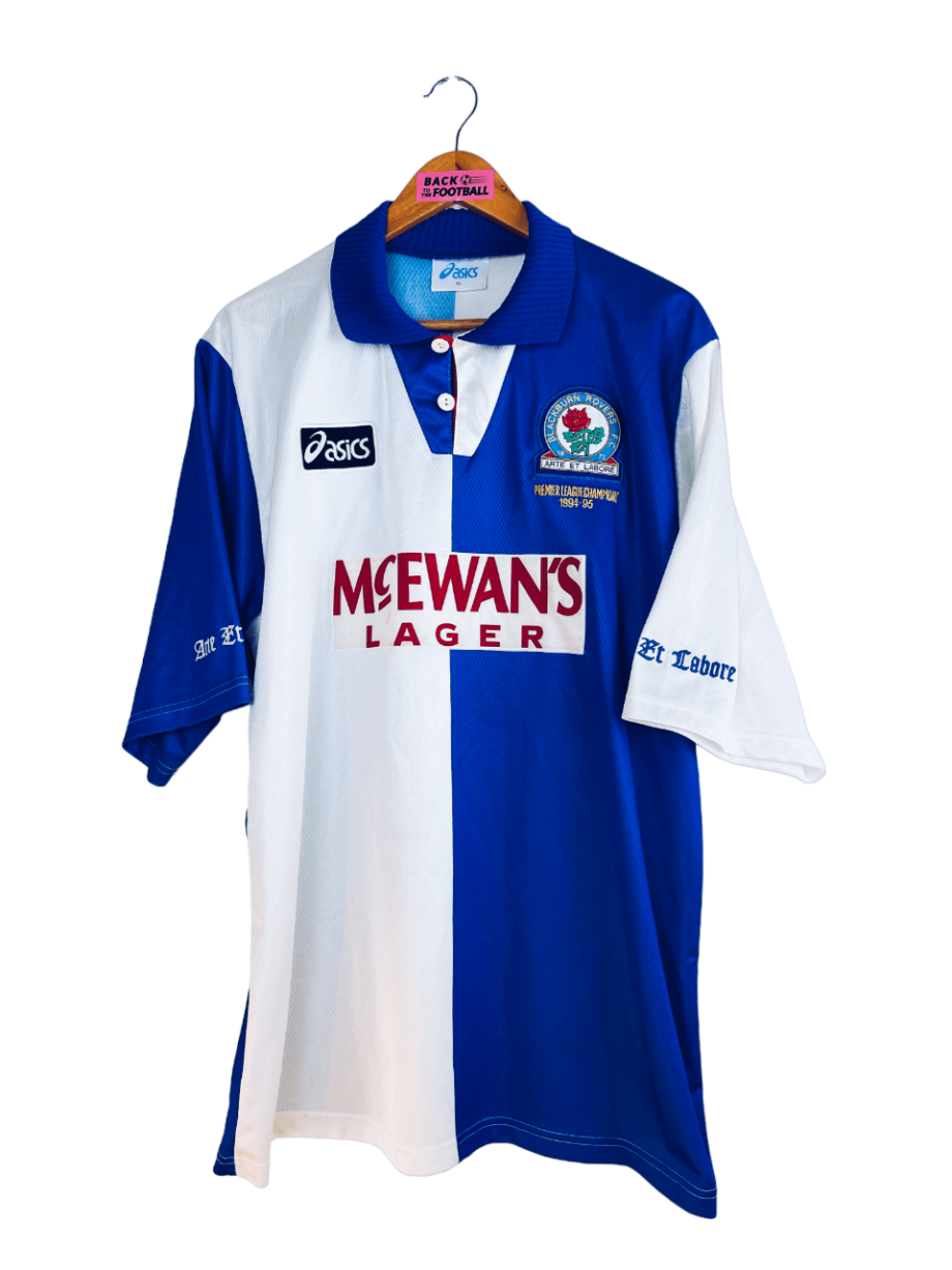 maillot vintage des Blackburn Rovers 1994/1995 - Premier League Champions