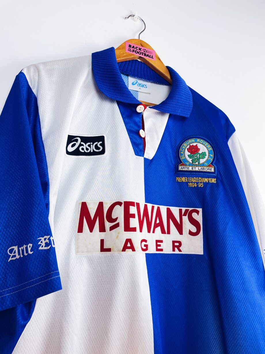 maillot vintage des Blackburn Rovers 1994/1995 - Premier League Champions