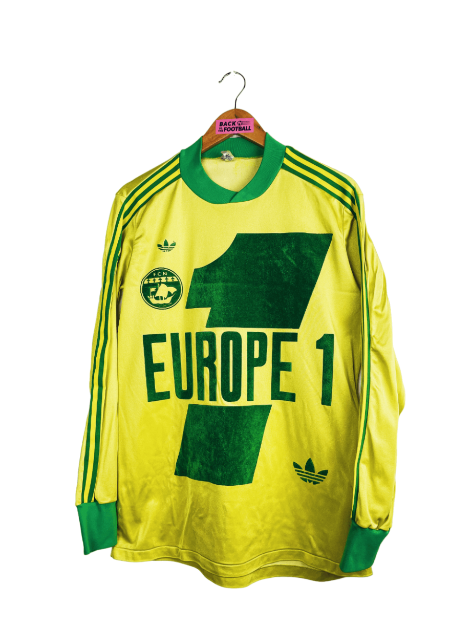 maillot vintage du FC Nantes 1977/1979 domicile préparé (match issue) ou porté (match worn) par le numéro 8