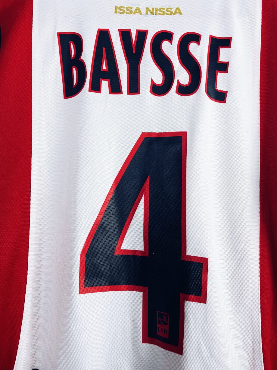 maillot vintage de l'OGC Nice 2015/2016 floqué Baysse en manches longues