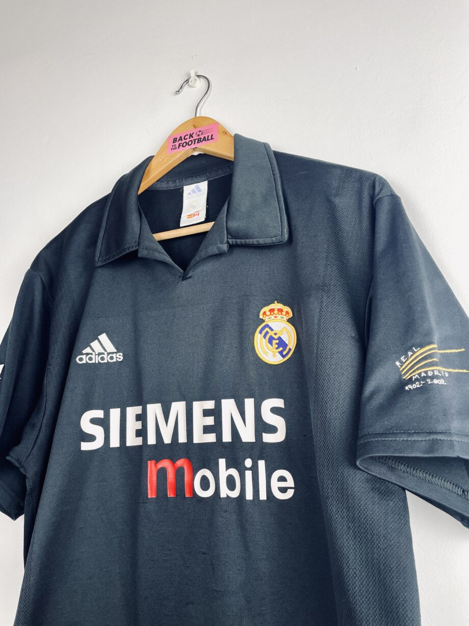 maillot vintage extérieur du Real Madrid 2002/2003 centenaire floqué Raúl