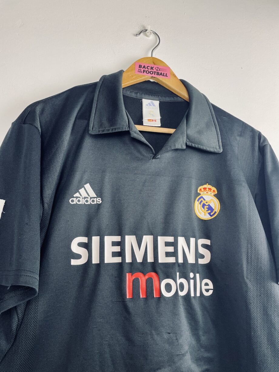 maillot vintage extérieur du Real Madrid 2002/2003 centenaire floqué Raúl