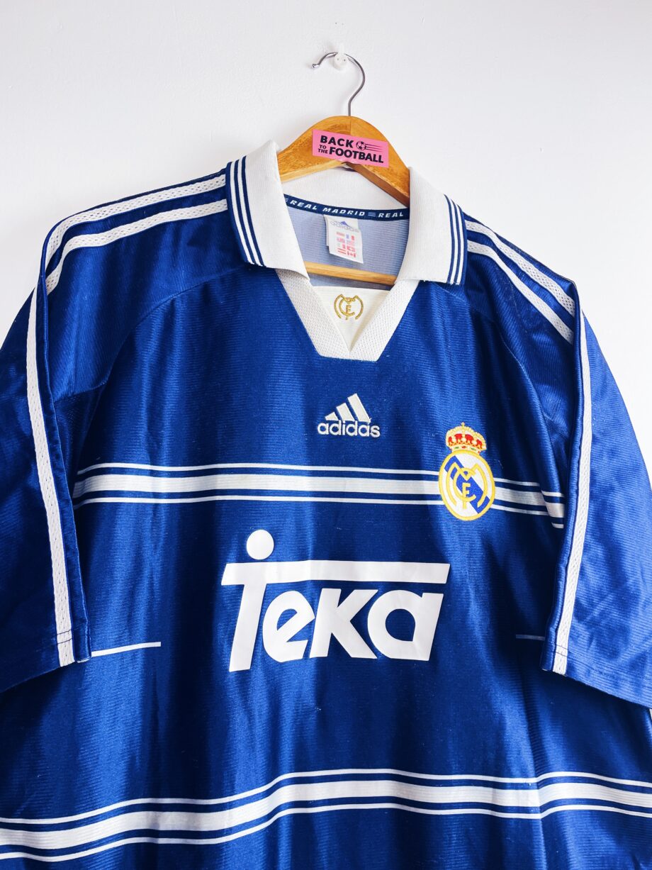 maillot vintage du Real Madrid 1998/1999 extérieur floqué Mijatovic