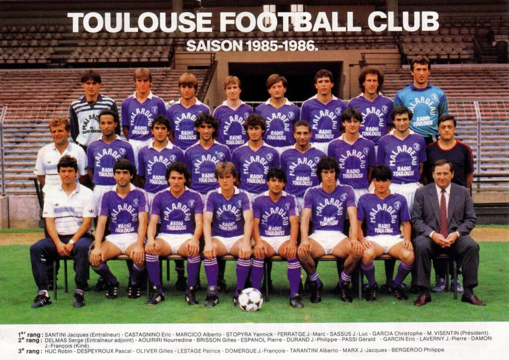 maillot vintage Toulouse FC 1985/1986