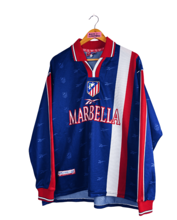 maillot vintage extérieur de l'Atlético Madrid 1998/1999 manches longues issu du stock pro (player issue)