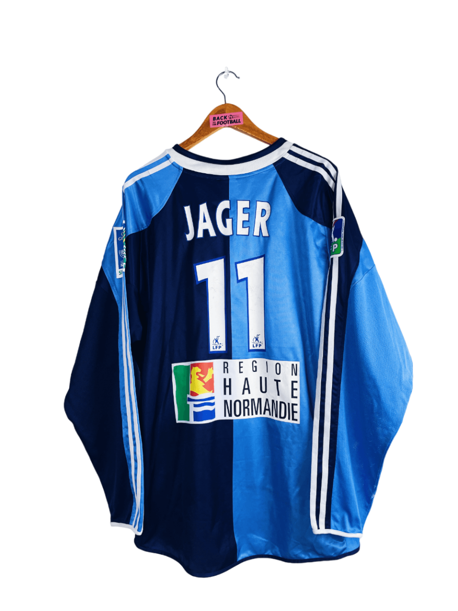 maillot vintage domicile du Havre 2004/2006 porté (match worn) ou préparé (match issue) pour Jager #11