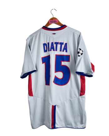 maillot vintage third de l'OL 2004/2005 préparé (match issue) pour Diatta #15 lors d'un match d'UCL