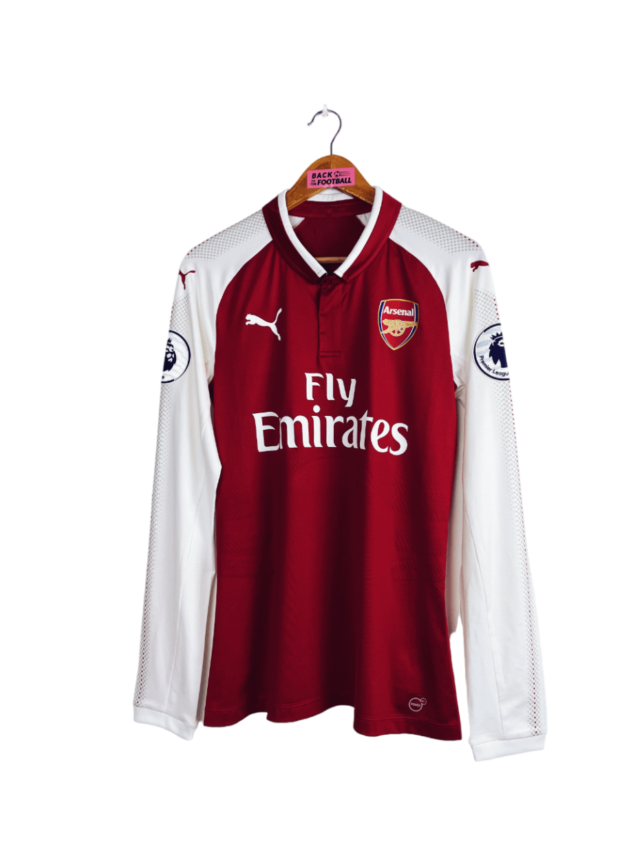 maillot vintage domicile d'Arsenal 2017/2018 manches longues préparé (match issue) pour Lacazette