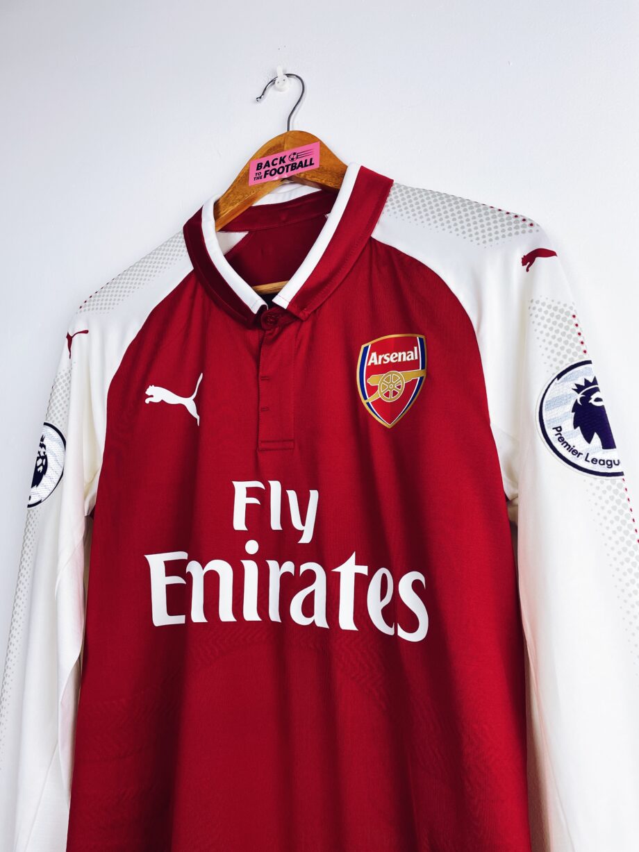 maillot vintage domicile d'Arsenal 2017/2018 manches longues préparé (match issue) pour Lacazette