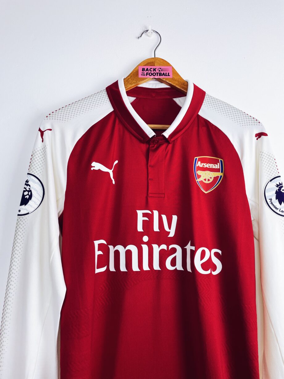 maillot vintage domicile d'Arsenal 2017/2018 manches longues préparé (match issue) pour Lacazette