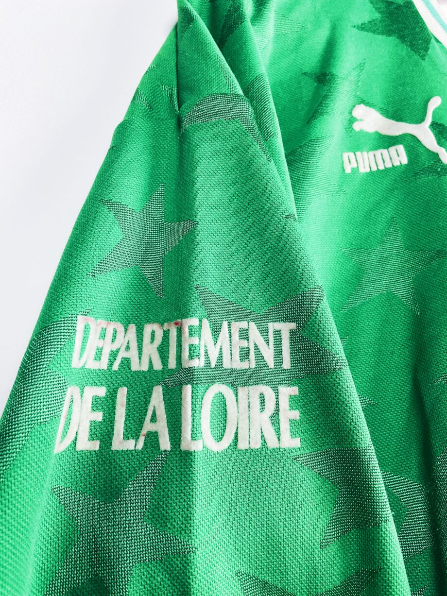 maillot vintage domicile de l'AS Saint-Etienne 1992/1993 porté (match worn) par Maurice Bouquet