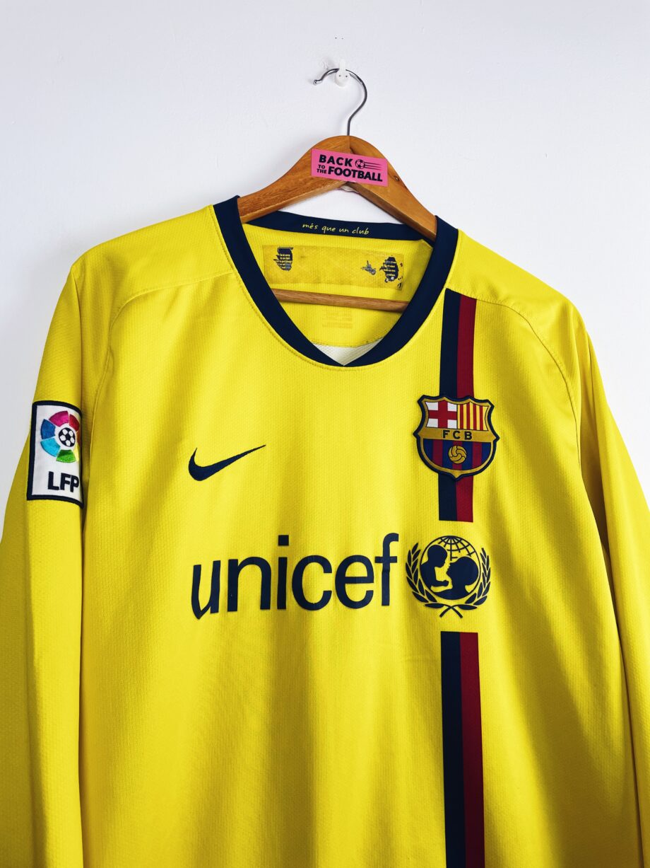 maillot vintage extérieur du FC Barcelone 2008/2009 manches longues