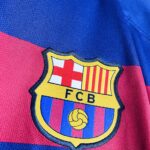 maillot vintage domicile de Barcelone 2015/2016 manches longues floqué Suarez #9