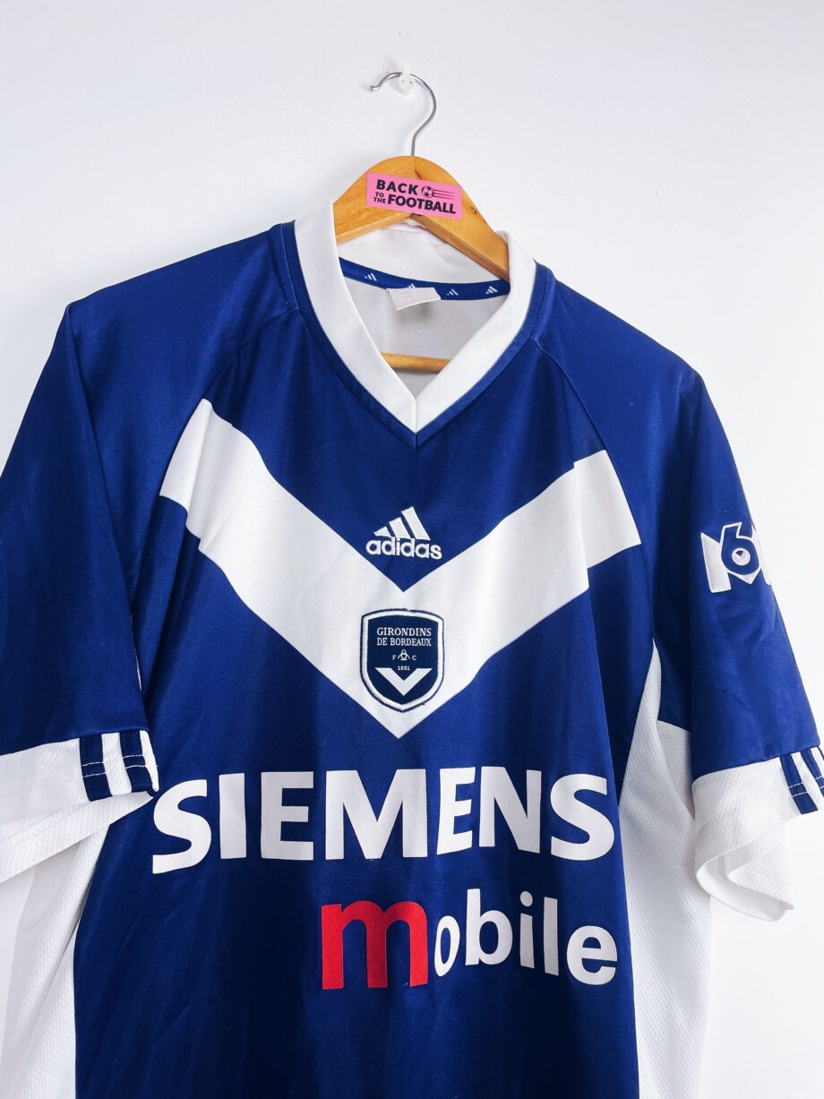 maillot vintage domicile des Girondins de Bordeaux 2001/2003 floqué Pauleta