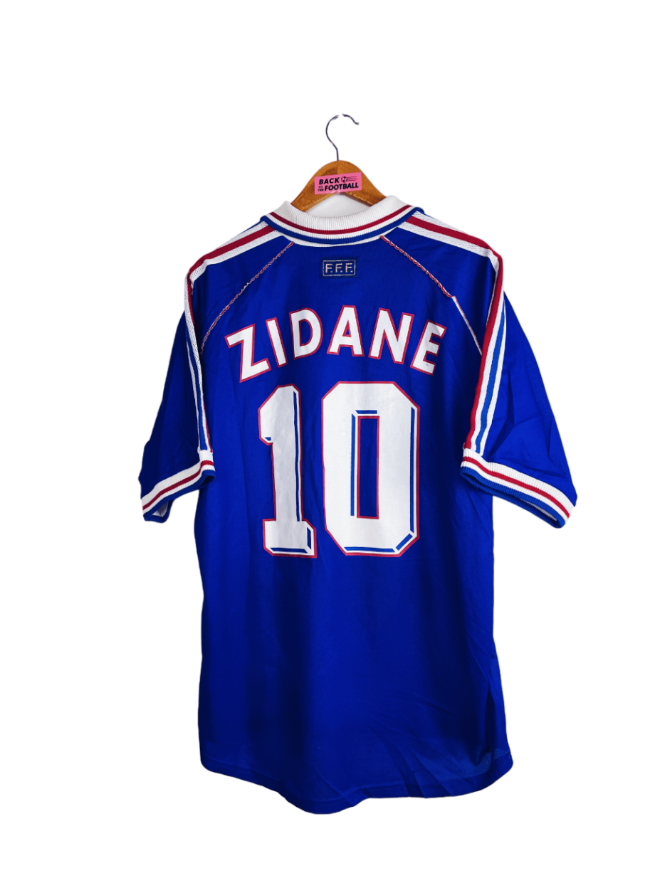 maillot vintage domicile de l'équipe de France 1998 floqué Zidane