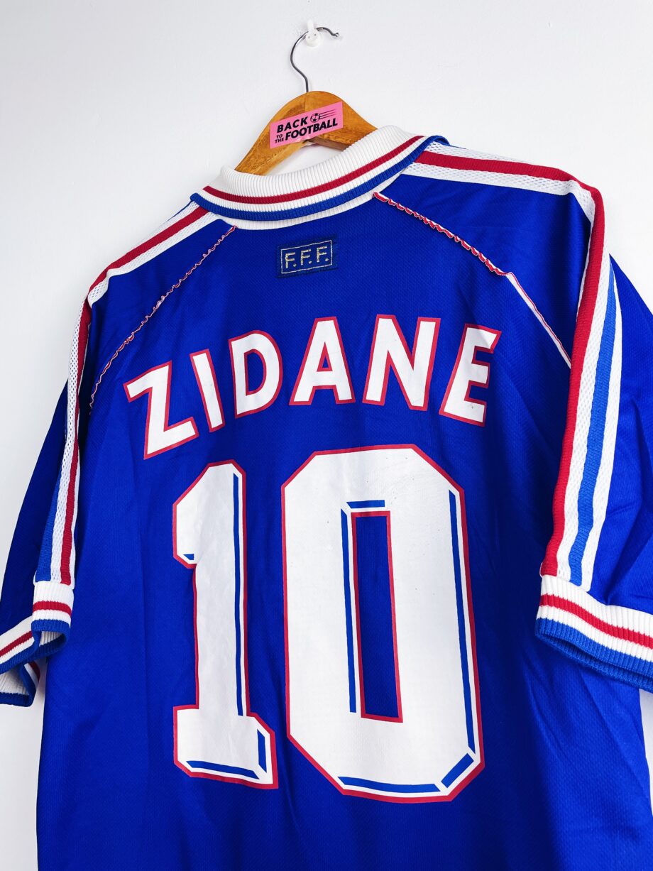 maillot vintage domicile de l'équipe de France 1998 floqué Zidane
