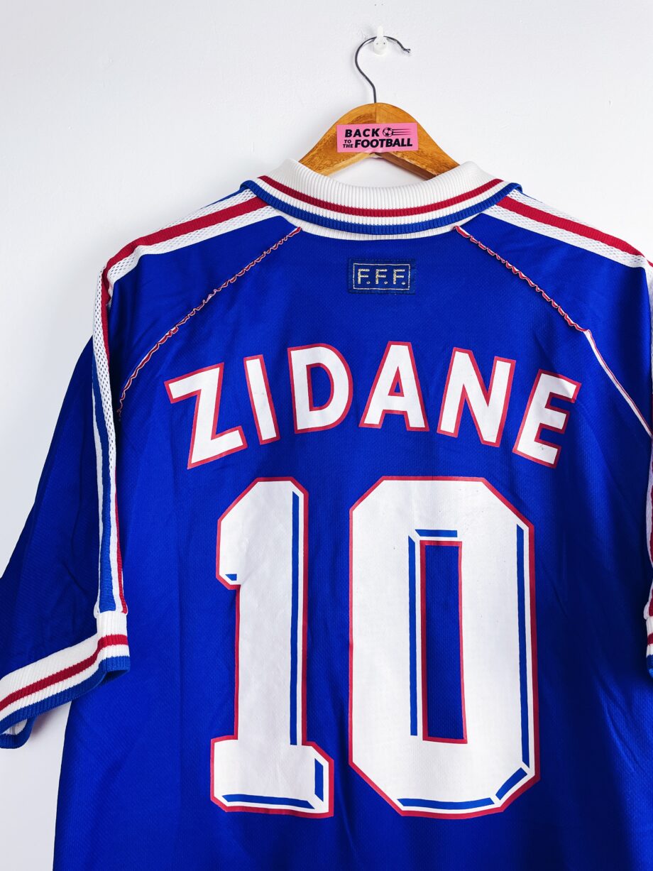 maillot vintage domicile de l'équipe de France 1998 floqué Zidane