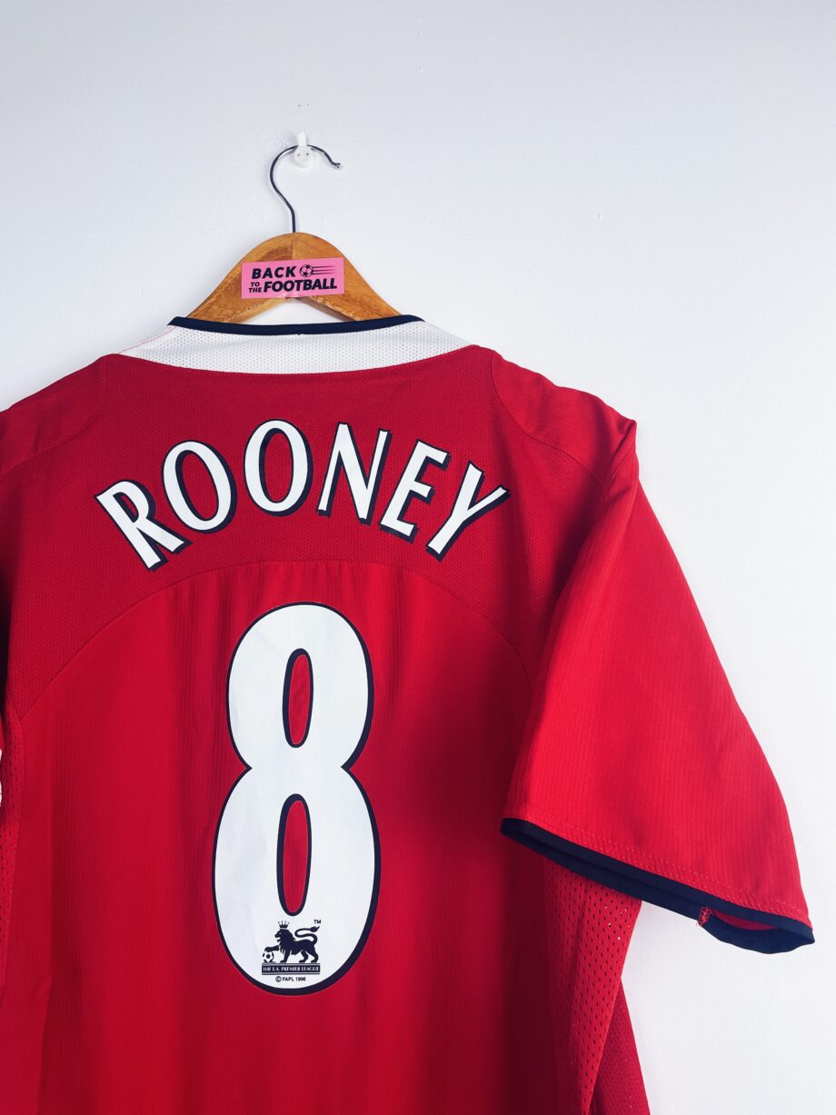 maillot vintage domicile de Manchester United 2004/2006 floqué Rooney #8