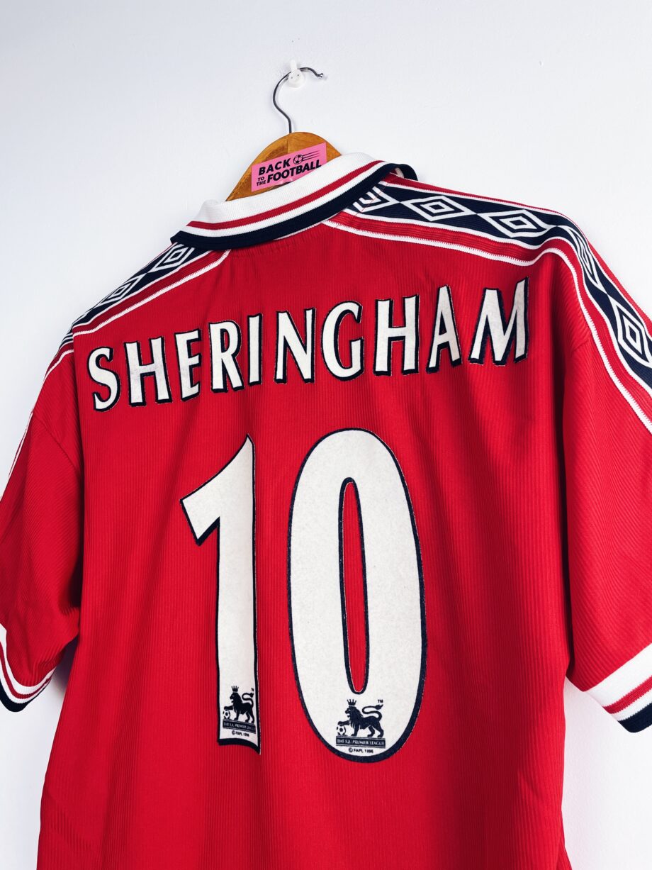 maillot vintage domicile de Manchester United 1998/2000 floqué Sheringham