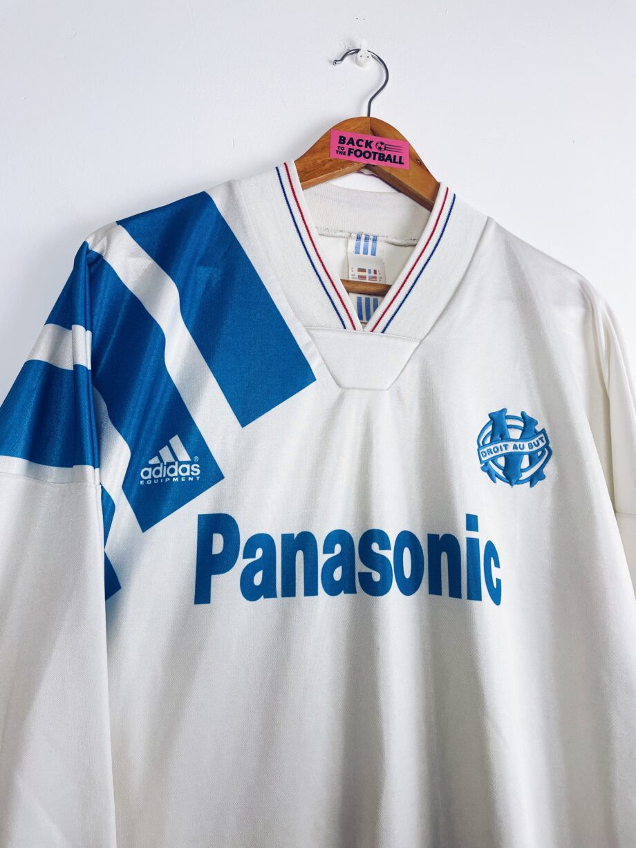 maillot vintage domicile de l'OM 1991/1992 manches longues