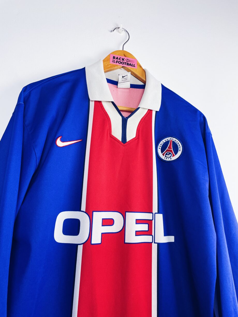 maillot vintage domicile du PSG 1997/1998 manches longues stock pro (player issue)