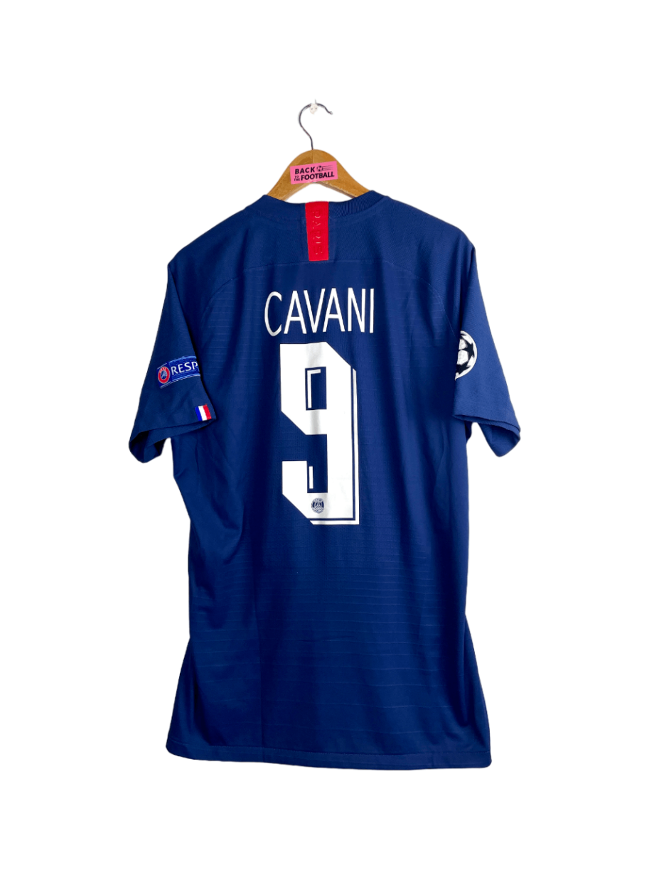 maillot vintage domicile du PSG 2019/2020 préparé (match issue) pour Cavani #9